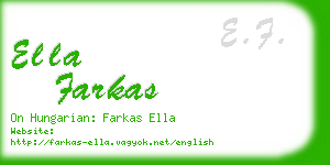 ella farkas business card